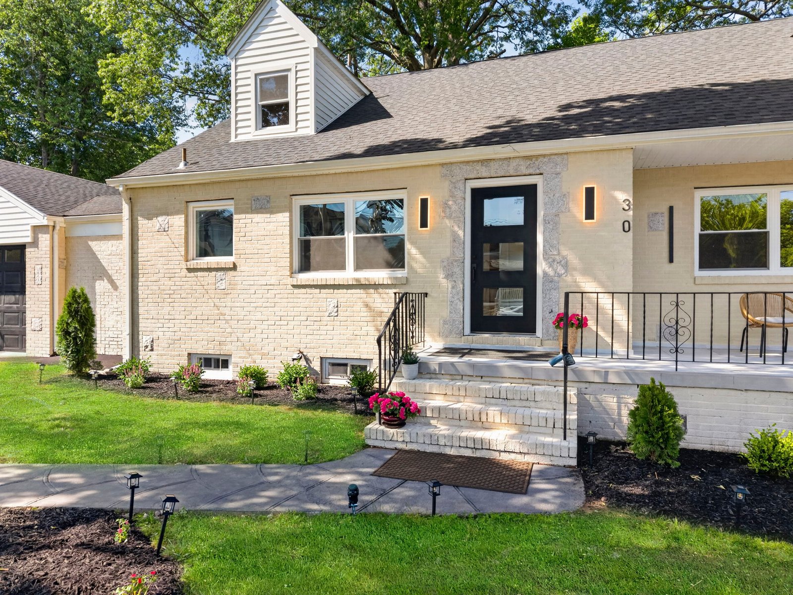 Finished home and front porch at 30 Birch Street, Emerson, New Jersey